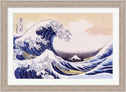 Framed Great Wave Of Kanagawa Print