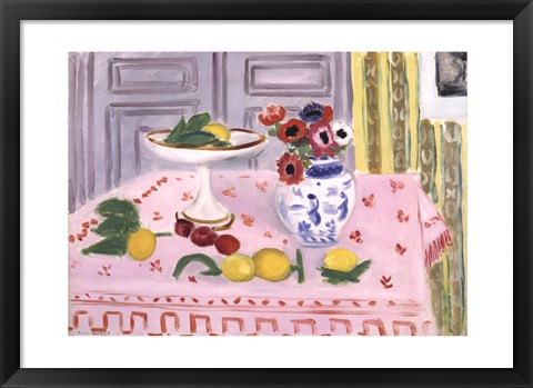 Framed Pink Tablecloth, 1925 Print