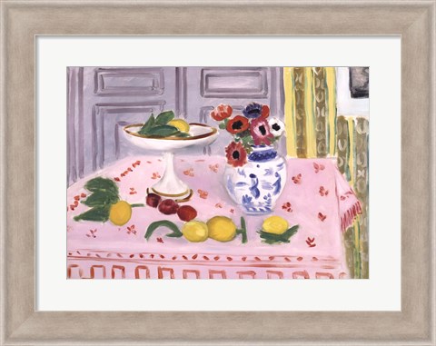 Framed Pink Tablecloth, 1925 Print