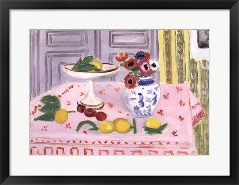 Framed Pink Tablecloth, 1925 Print