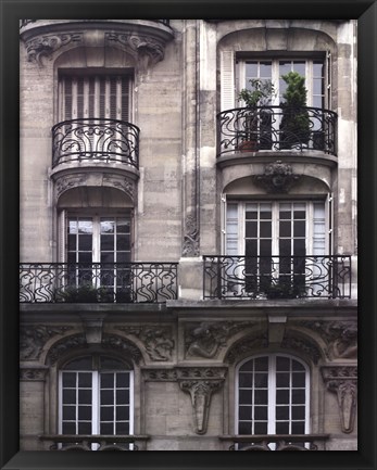 Framed Balcon Parisien I Print