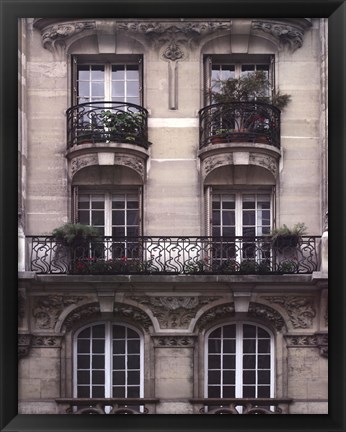 Framed Balcon Parisien II Print