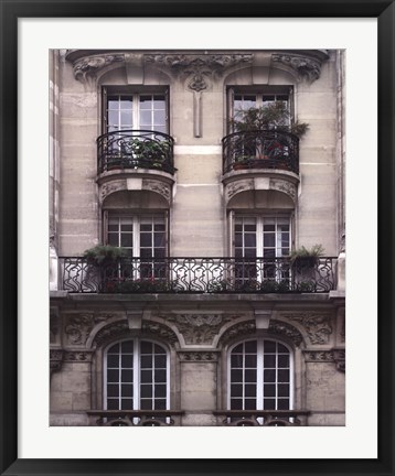 Framed Balcon Parisien II Print