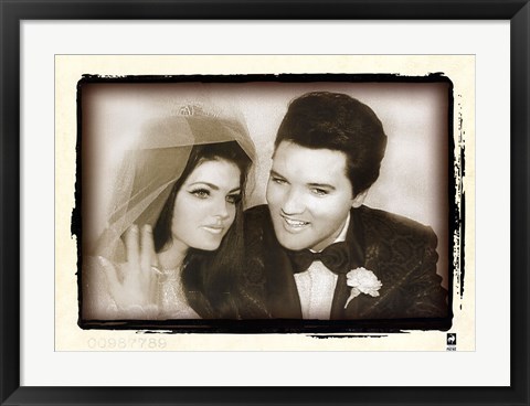 Framed Elvis Presley Weds, 1967 Print