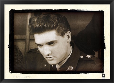 Framed Elvis Quits U.S. Army, 1960 Print