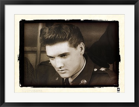 Framed Elvis Quits U.S. Army, 1960 Print