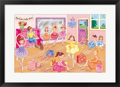 Framed Miss Tutu&#39;s Ballet Class Print