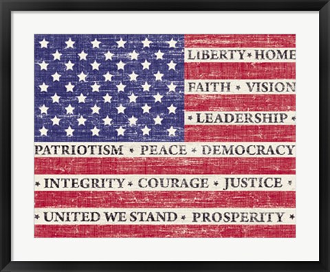 Framed Flag of Inspiration Print