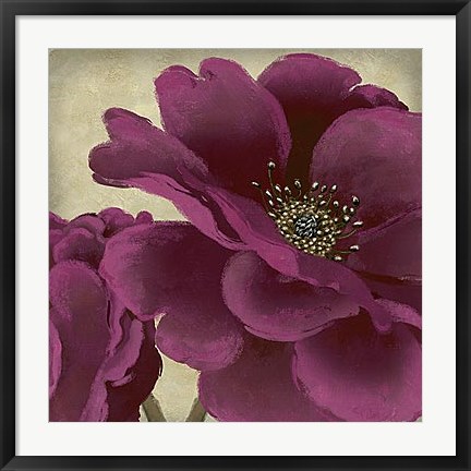 Framed Peony Dusk I Print