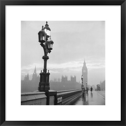 Framed Westminster Bridge and Houses of Parliament, 1962 Print