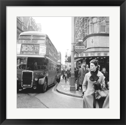 Framed Tottenham Court Road And Oxford Street Junction, 1965 Print