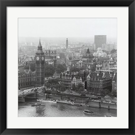 Framed City Of Westminster From The South Bank Of The Thames, 1963 Print