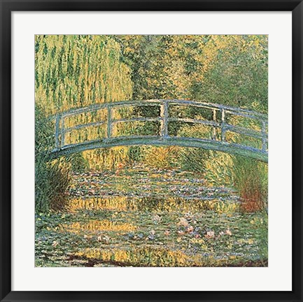 Framed Waterlilly Pond, Green Harmony Print