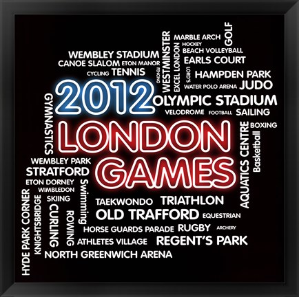 Framed London Games Print