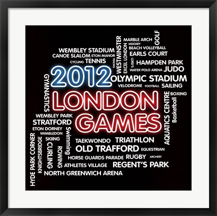 Framed London Games Print