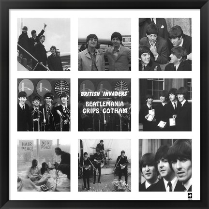 Framed Beatlemania Grips Gotham Print