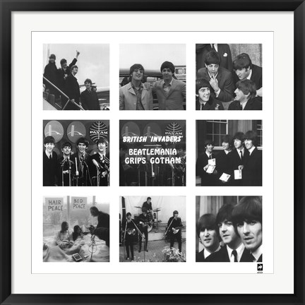 Framed Beatlemania Grips Gotham Print