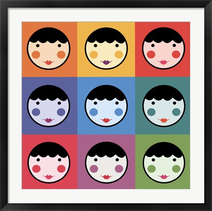 Framed Colourful Smiles Print