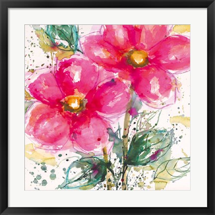 Framed Pink Flower II Print