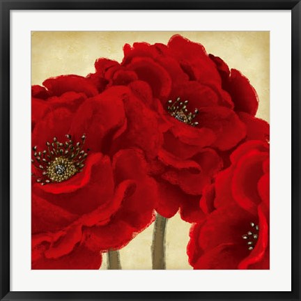 Framed Red Peony II Print