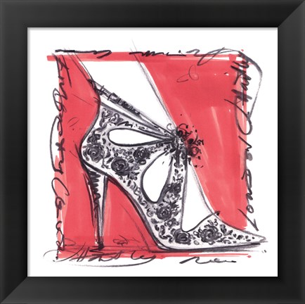 Framed Catwalk Heels III Print