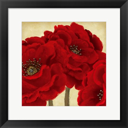 Framed Red Peony II Print