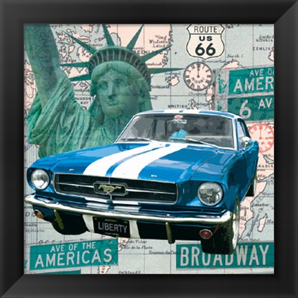 Framed Cruising USA II Print