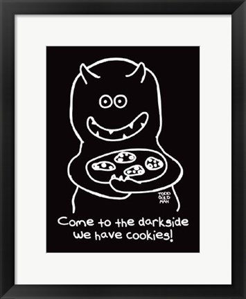 Framed Dark Side of Cookies Print