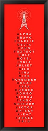 Framed Phonetic Alphabet I Print