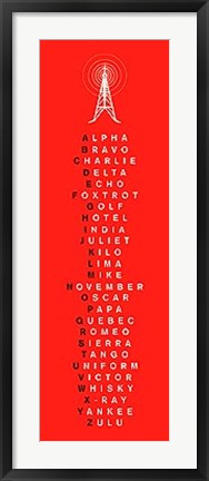 Framed Phonetic Alphabet I Print