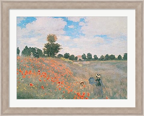 Framed Poppyfield, Near Argenteuil Print