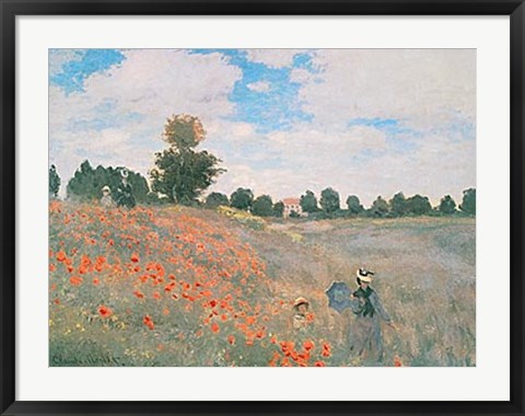 Framed Poppyfield, Near Argenteuil Print