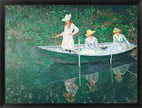 Framed Boating At Giverny Print