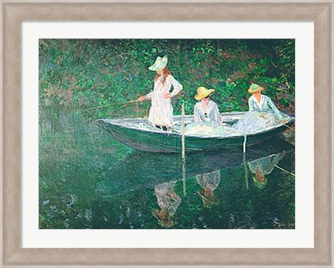 Framed Boating At Giverny Print