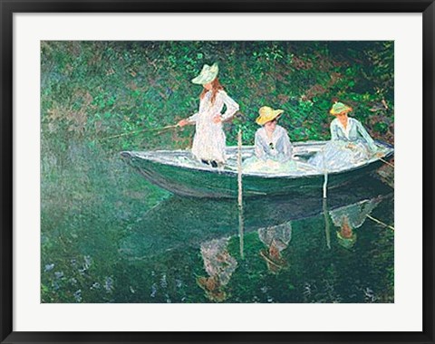 Framed Boating At Giverny Print