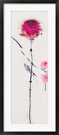 Framed Oriental Rose I Print