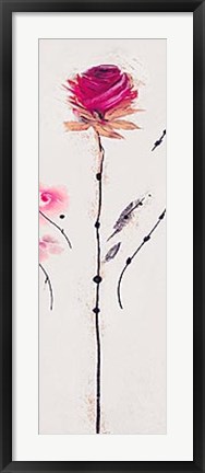 Framed Oriental Rose III Print