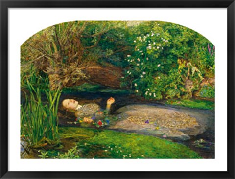 Framed Ophelia, 1851-52 Print