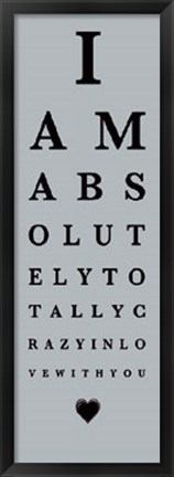 Framed Eye Chart I Print