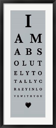 Framed Eye Chart I Print