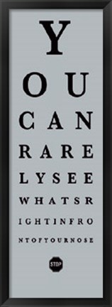 Framed Eye Chart II Print