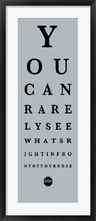 Framed Eye Chart II Print