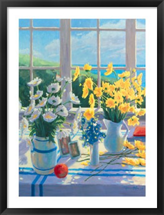 Framed Yellow Daisies Print