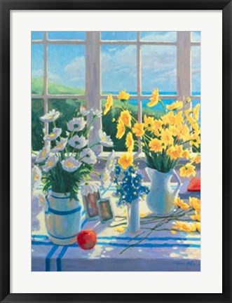 Framed Yellow Daisies Print