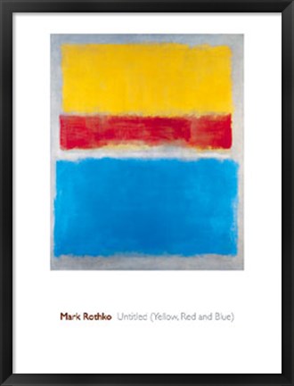 Framed Untitled (Yellow, Red and Blue) Print