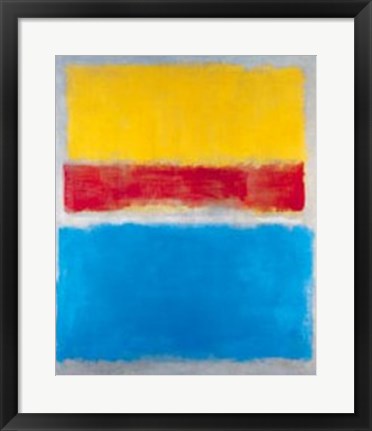 Framed Untitled (Yellow, Red and Blue) Print