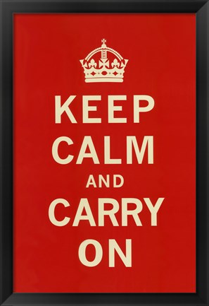 Framed Keep Calm And Carry On II Print