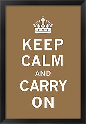 Framed Keep Calm And Carry On VII Print