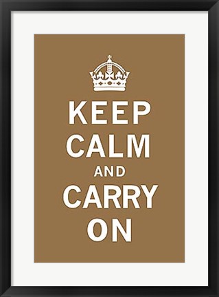 Framed Keep Calm And Carry On VII Print