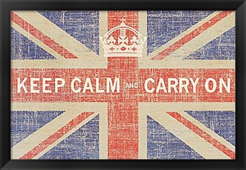 Framed Keep Calm Flag Print